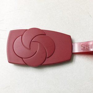 Samsonite ID Tag Luggage Briefcase Bag Red Logo 4Petal Swirl Vintage 2000